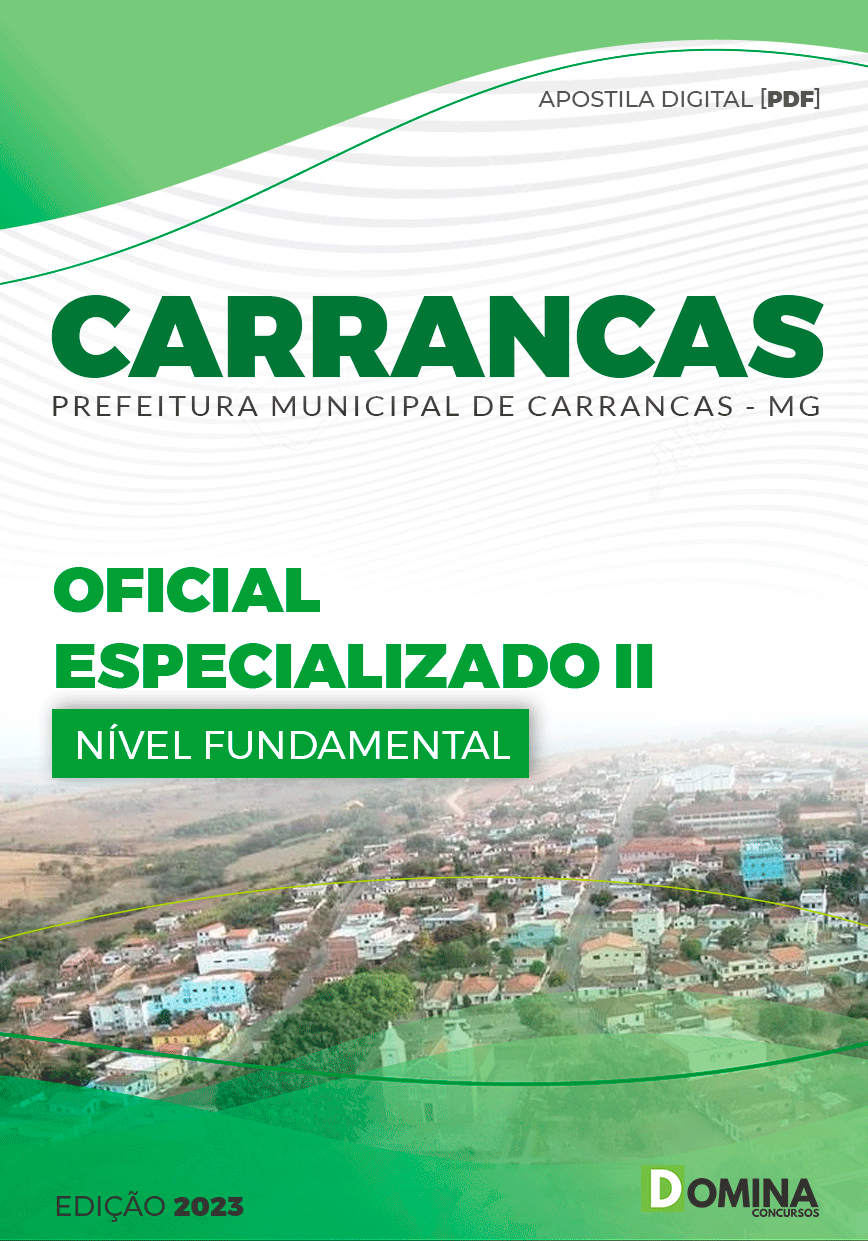 Apostila Digital Pref Carrancas MG 2023 Oficial Especializado II