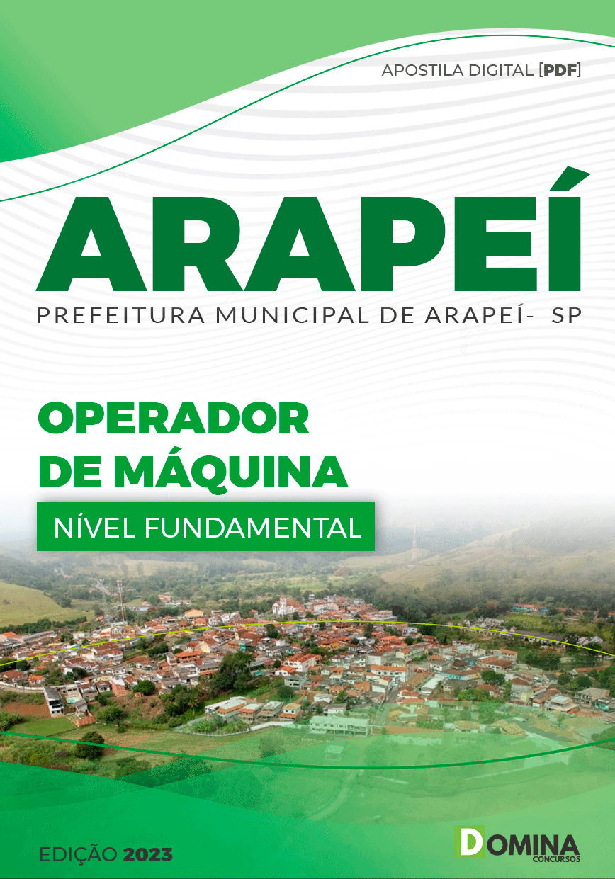 Apostila Concurso Pref Arapeí SP 2023 Operador Maquinas