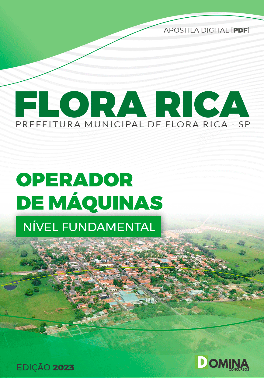 Apostila Concurso Pref Flora Rica SP 2023 Operador de Máquinas