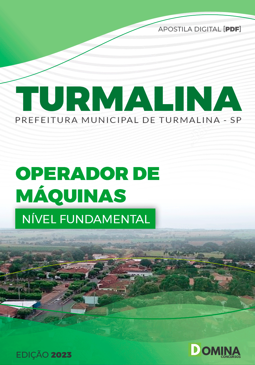 Apostila Concurso Pref Turmalina SP 2023 Operador Máquinas