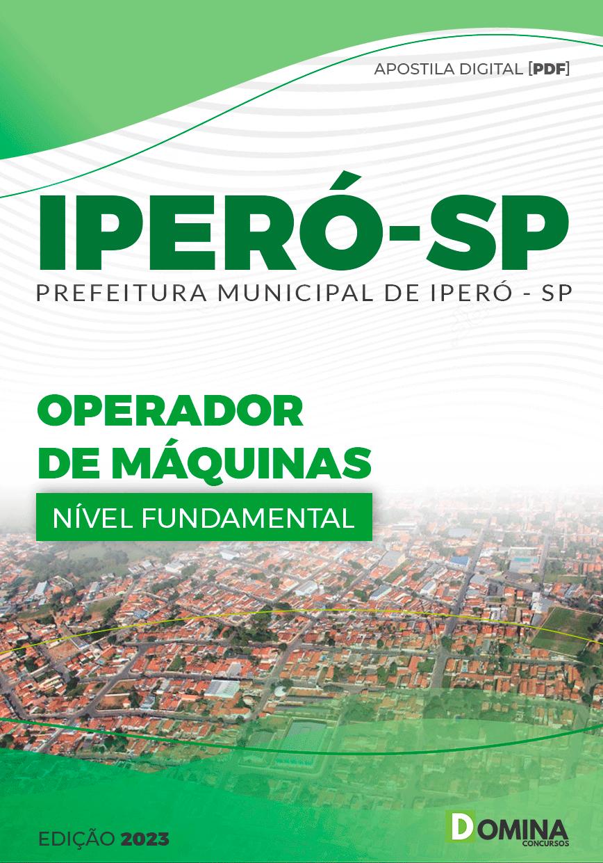 Apostila Concurso Pref Iperó SP 2023 Operador Máquinas