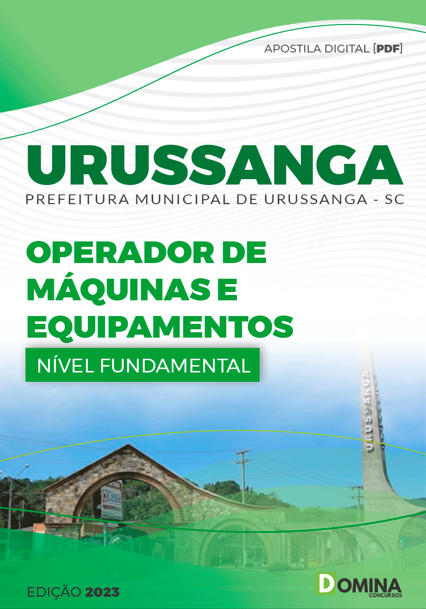 Apostila Pref Urussanga SC 2023 Operador Máquinas Equipamentos