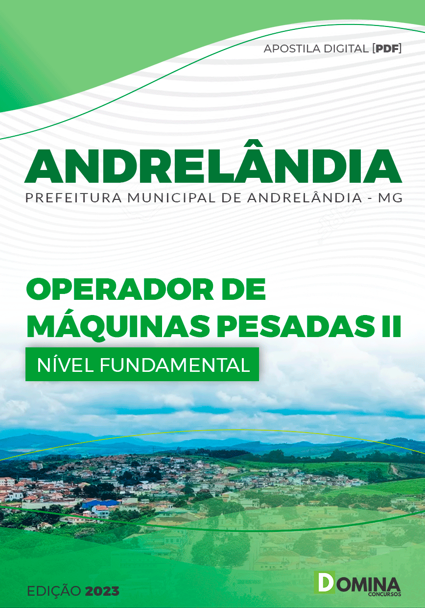 Apostila Pref Andrelândia MG 2023 Operador Máquinas Pesadas II