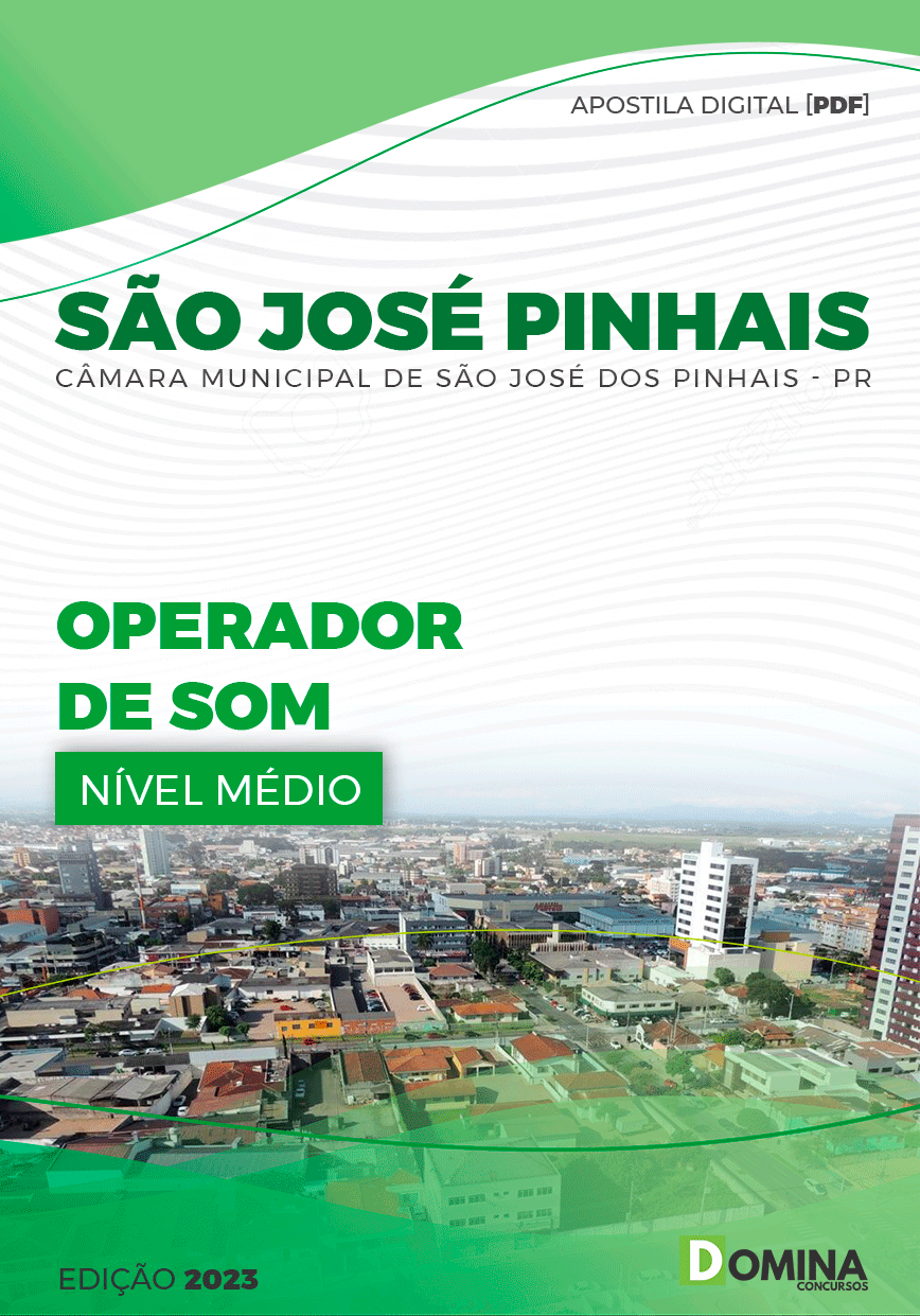Apostila Câmara São José dos Pinhais PR 2023 Operador Som