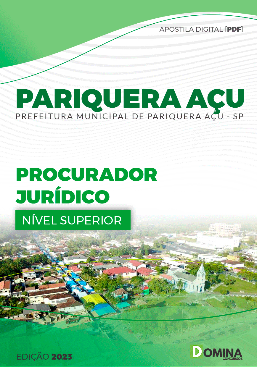 Apostila Pref Pariquera Açu SP 2023 Procurador Jurídico