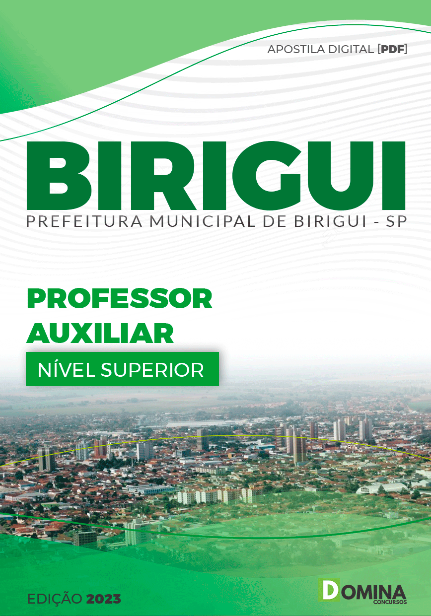 Apostila Pref Birigui SP 2023 Professor Auxiliar