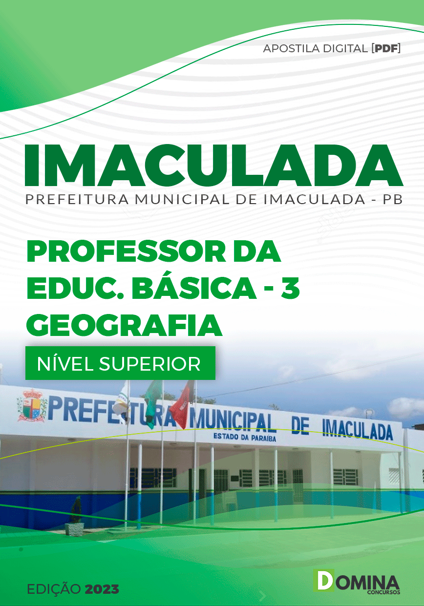 Apostila Pref Imaculada PB 2023 Professor Geografia