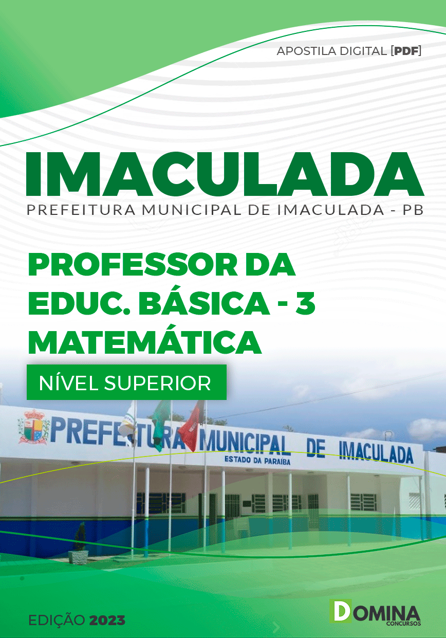 Apostila Pref Imaculada PB 2023 Professor Matemática