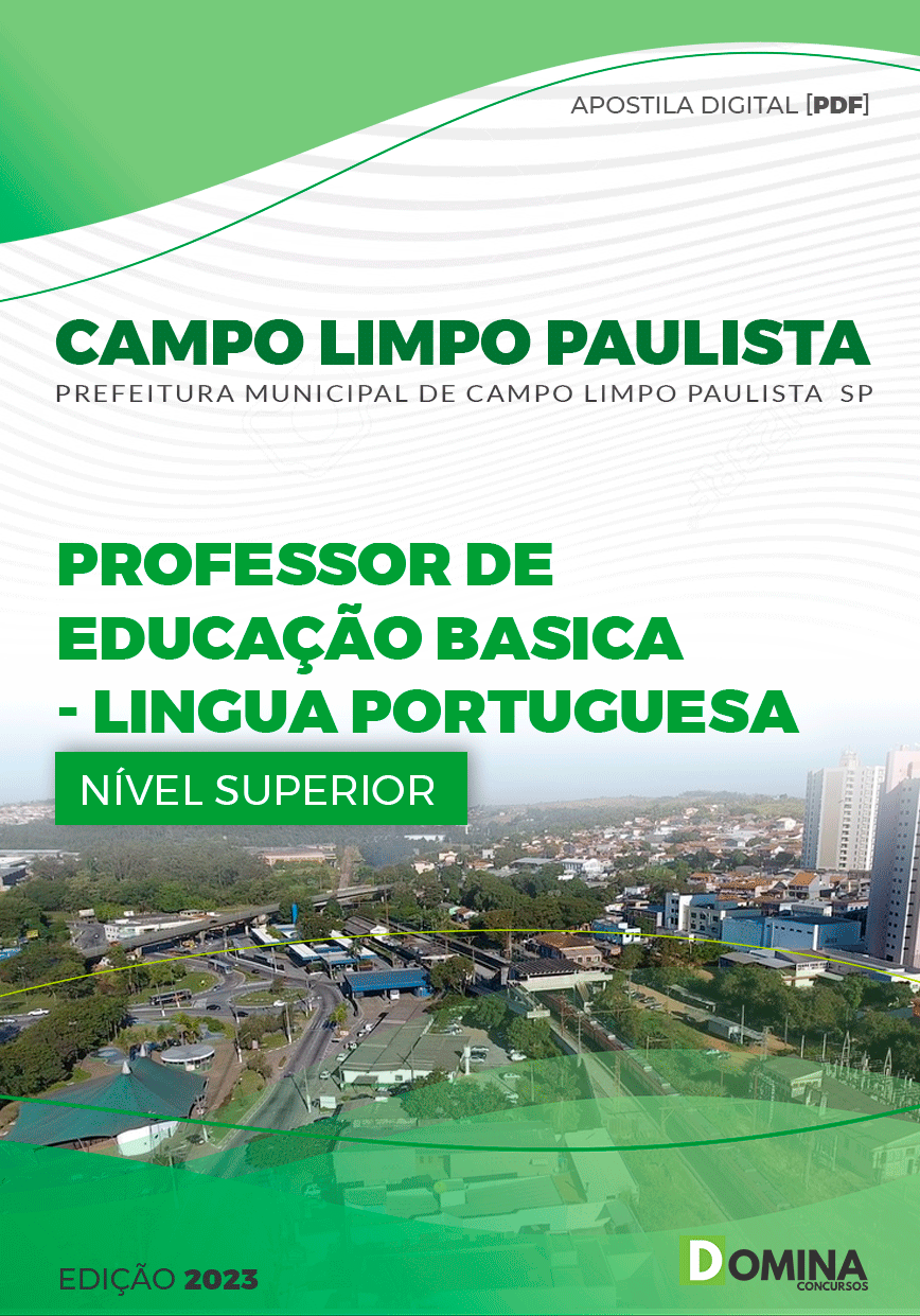 Apostila Pref Campo Limpo Paulista SP 2023 Professor II Língua Portuguesa