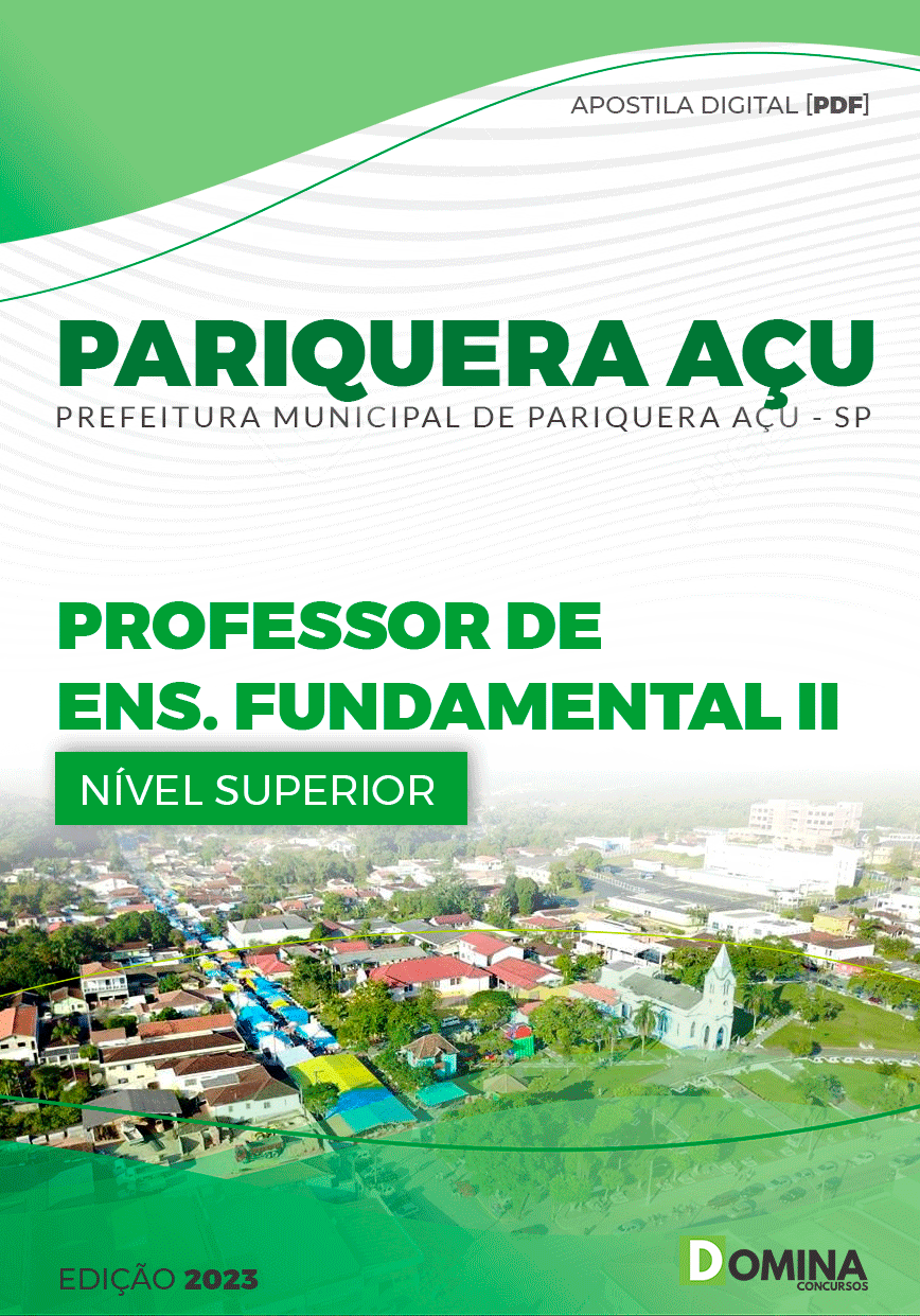 Apostila Pref Pariquera Açu SP 2023 Professor Ensino Fundamental II