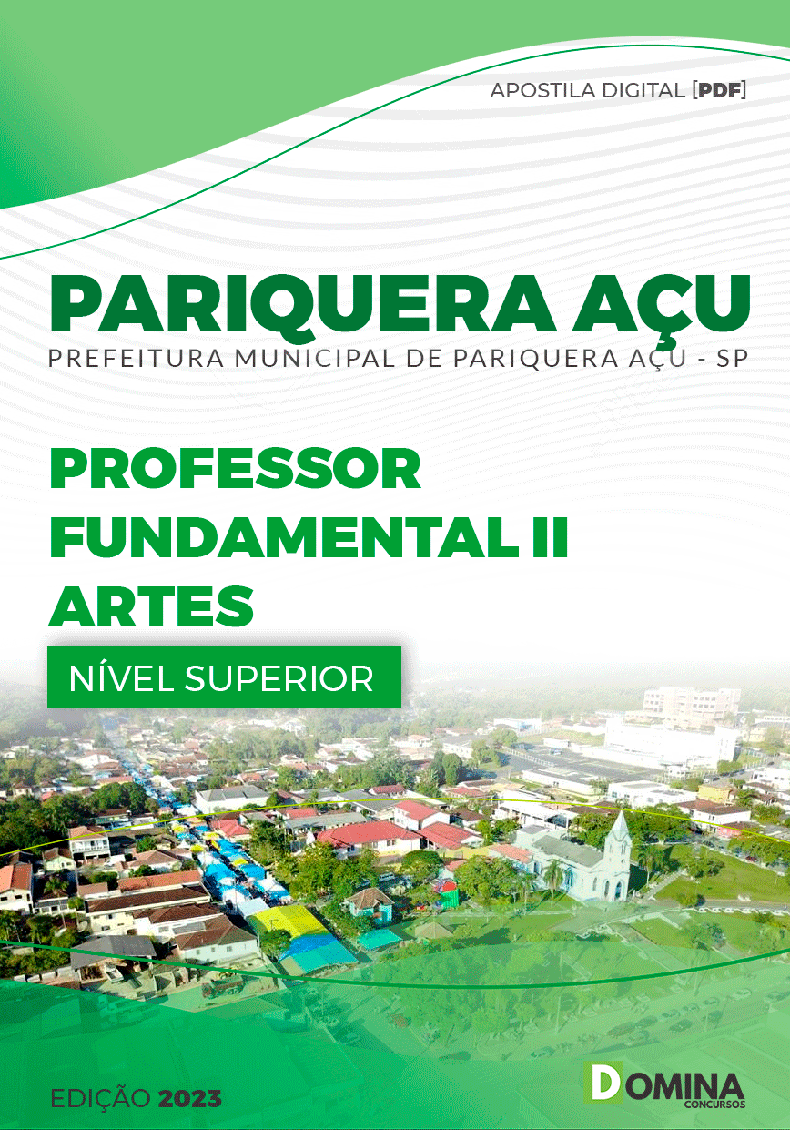 Apostila Pref Pariquera Açu SP 2023 Professor Fundamental II Artes