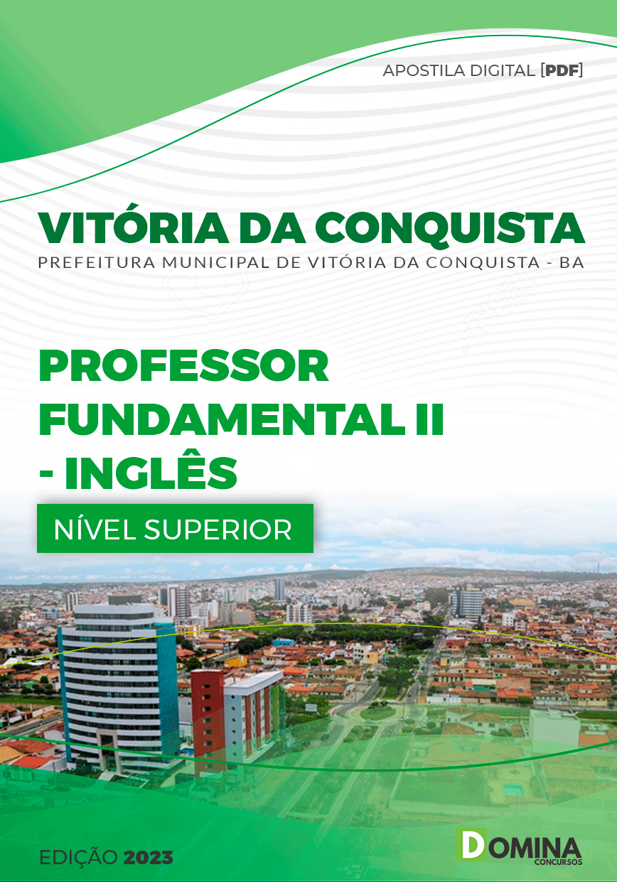 Apostila Pref Vitória Conquista BA 2023 Professor Fund II Inglês