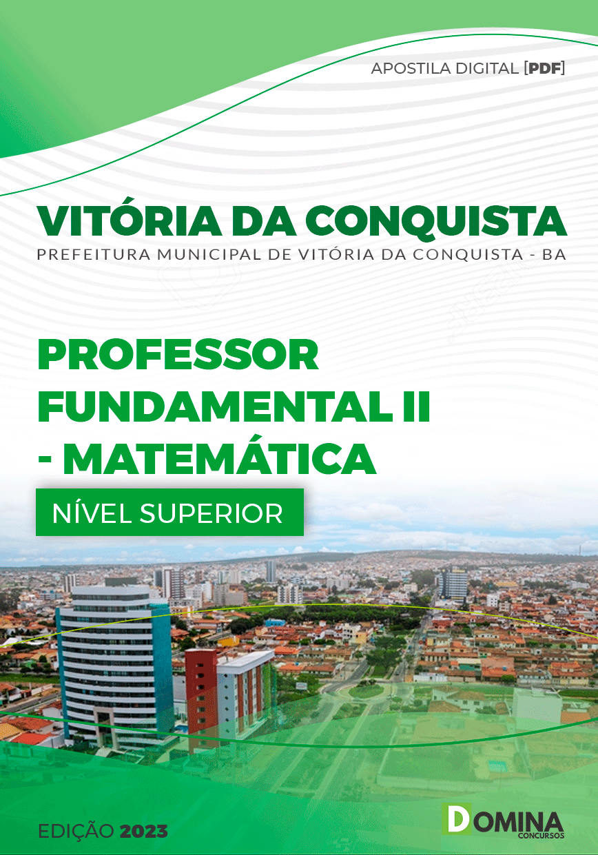 Apostila Pref Vitória Conquista BA 2023 Professor Fund II Matemática