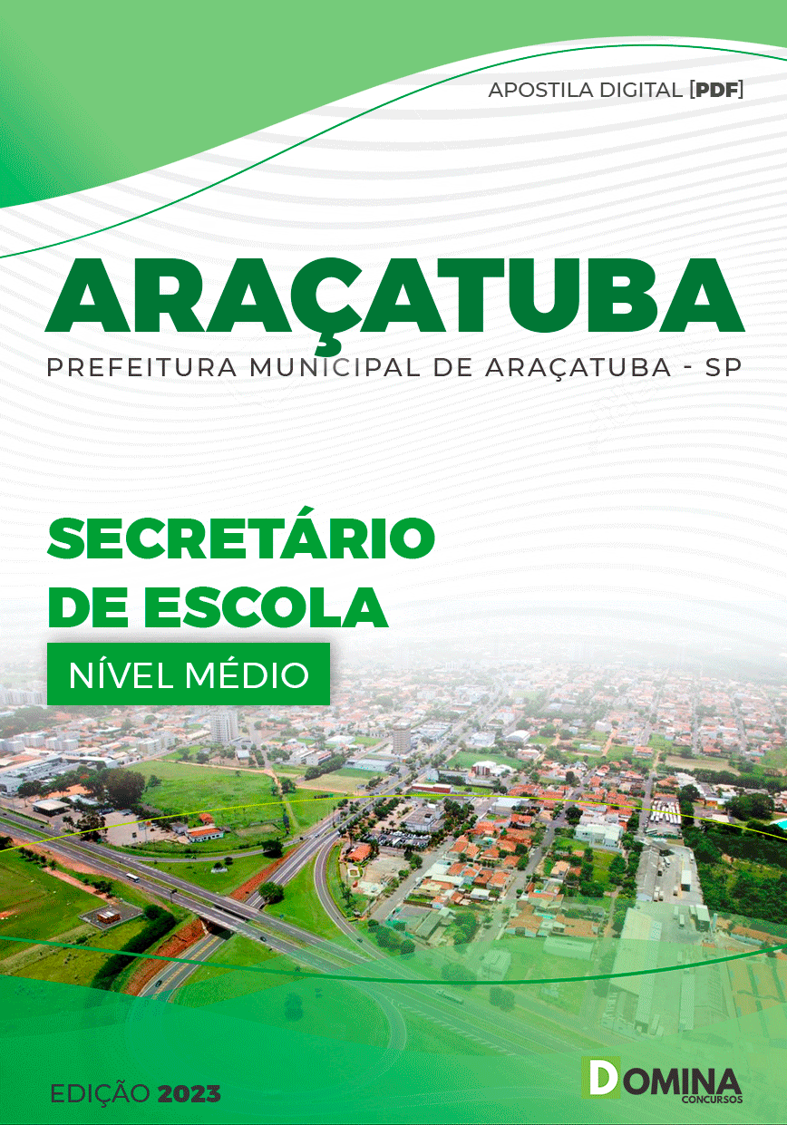 Apostila Pref Araçatuba SP 2023 Secretário Escola