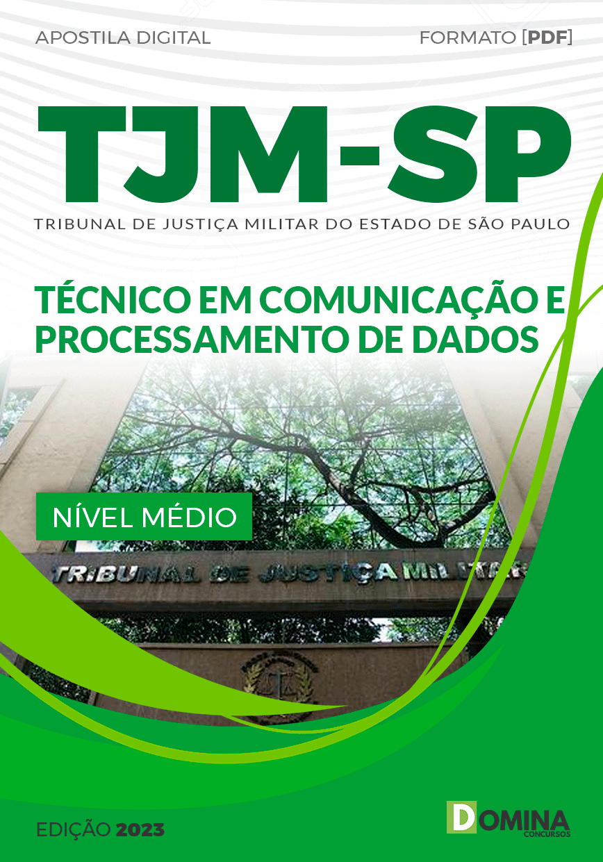 Apostila TJM SP 2023 Técnico Comunicação Processamento Dados Judiciário