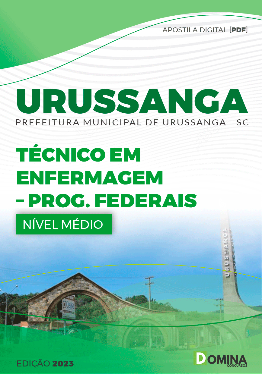 Apostila Pref Urussanga SC 2023 Téc Enfermagem Programas Federais