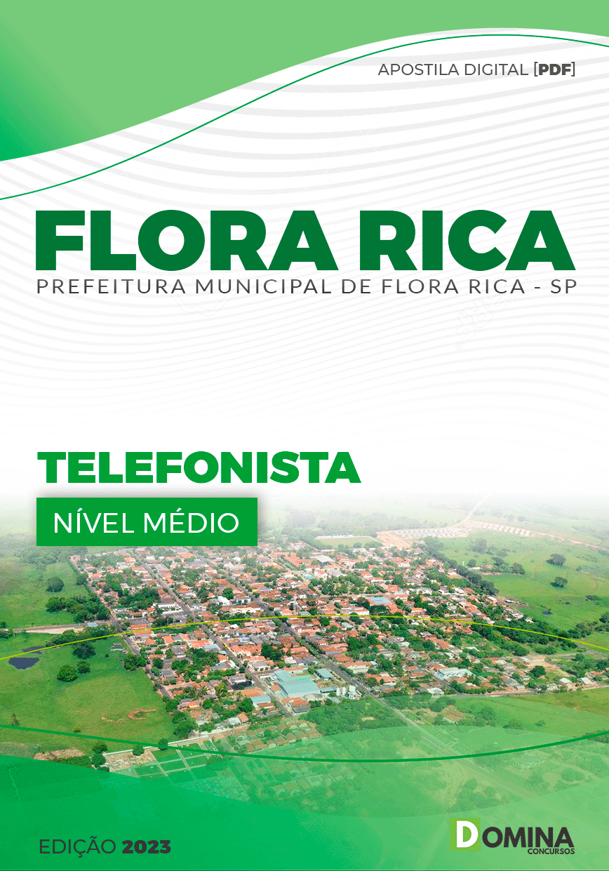 Apostila Concurso Pref Flora Rica SP 2023 Telefonista
