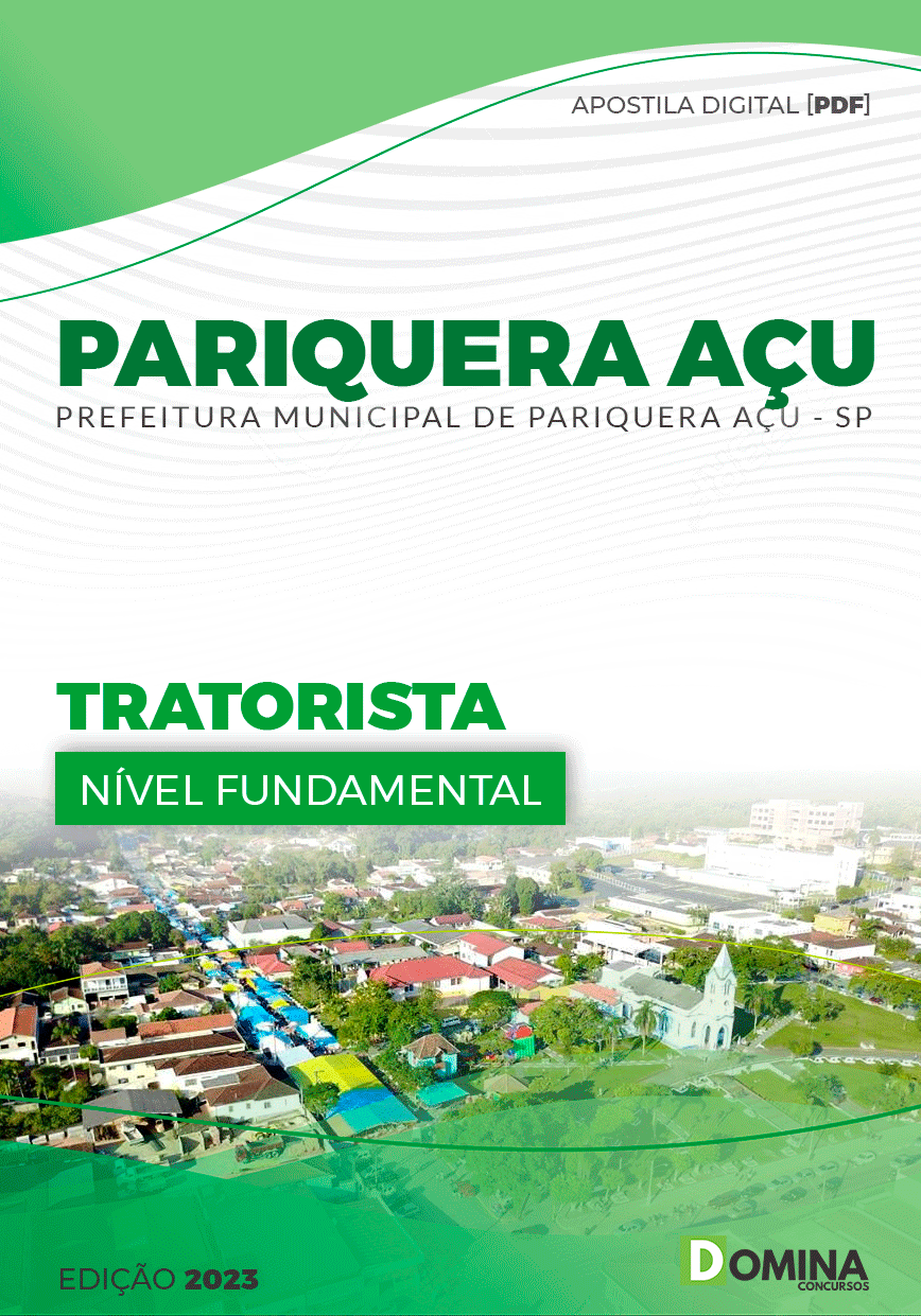 Apostila Digital Pref Pariquera Açu SP 2023 Tratorista