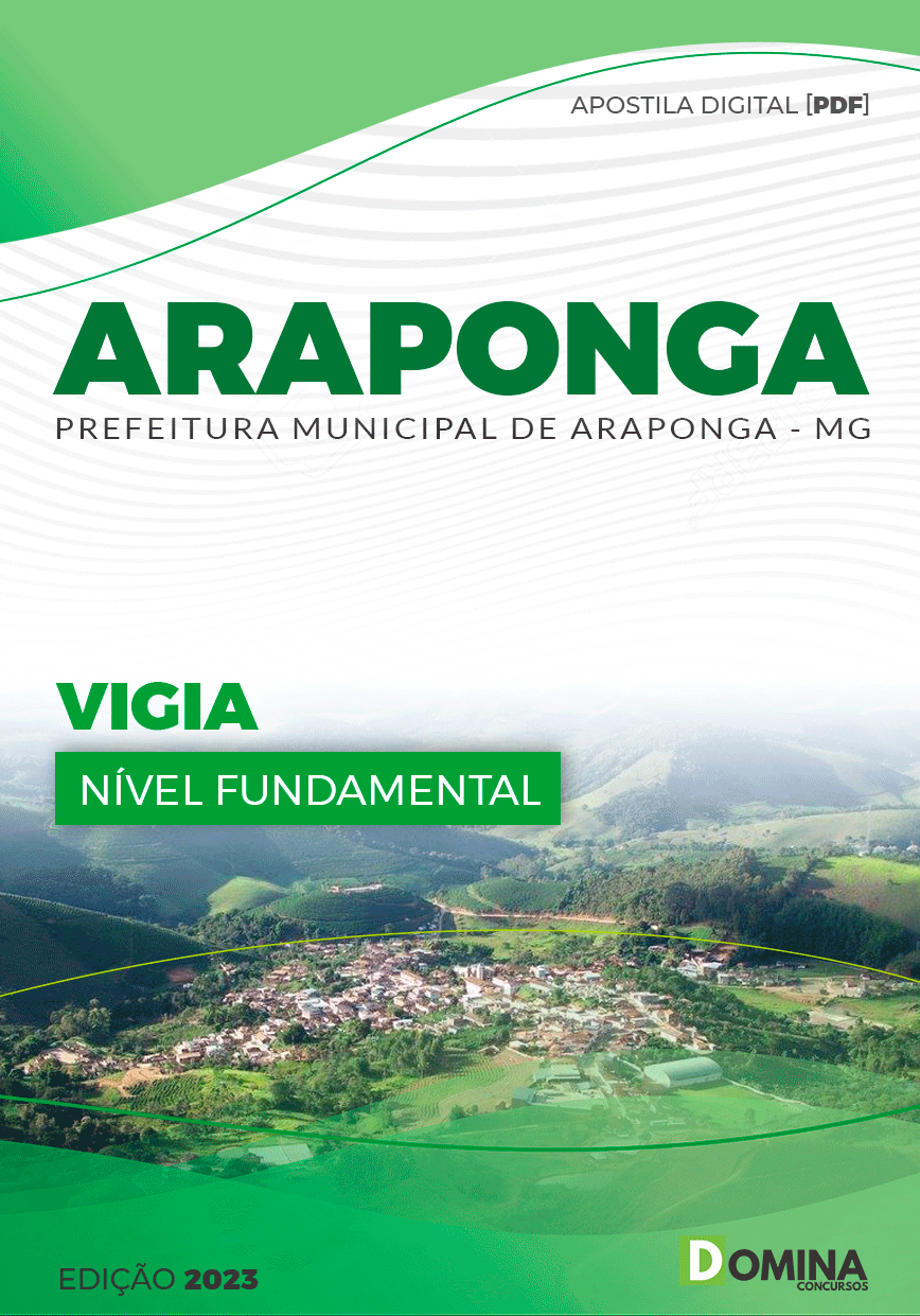 Apostila Digital Pref Araponga MG 2023 Vigia