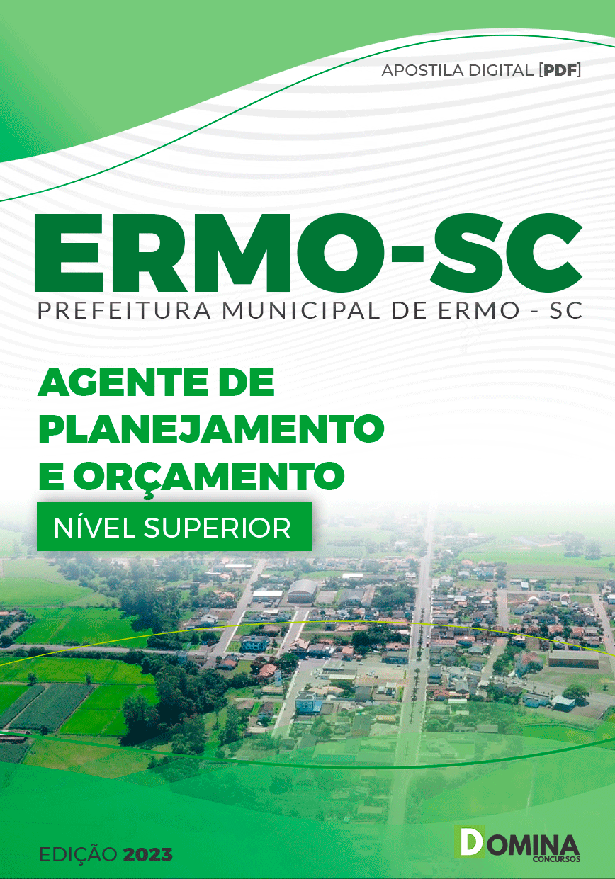 Apostila Concurso Prefeitura Ermo SC 2023 Agente Planejamento Orçamento