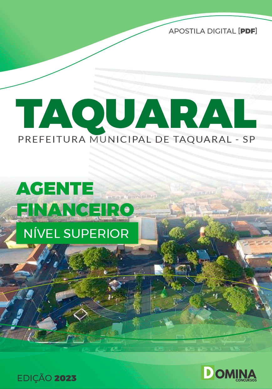 Apostila Concurso Pref Taquaral SP 2023 Agente Financeiro