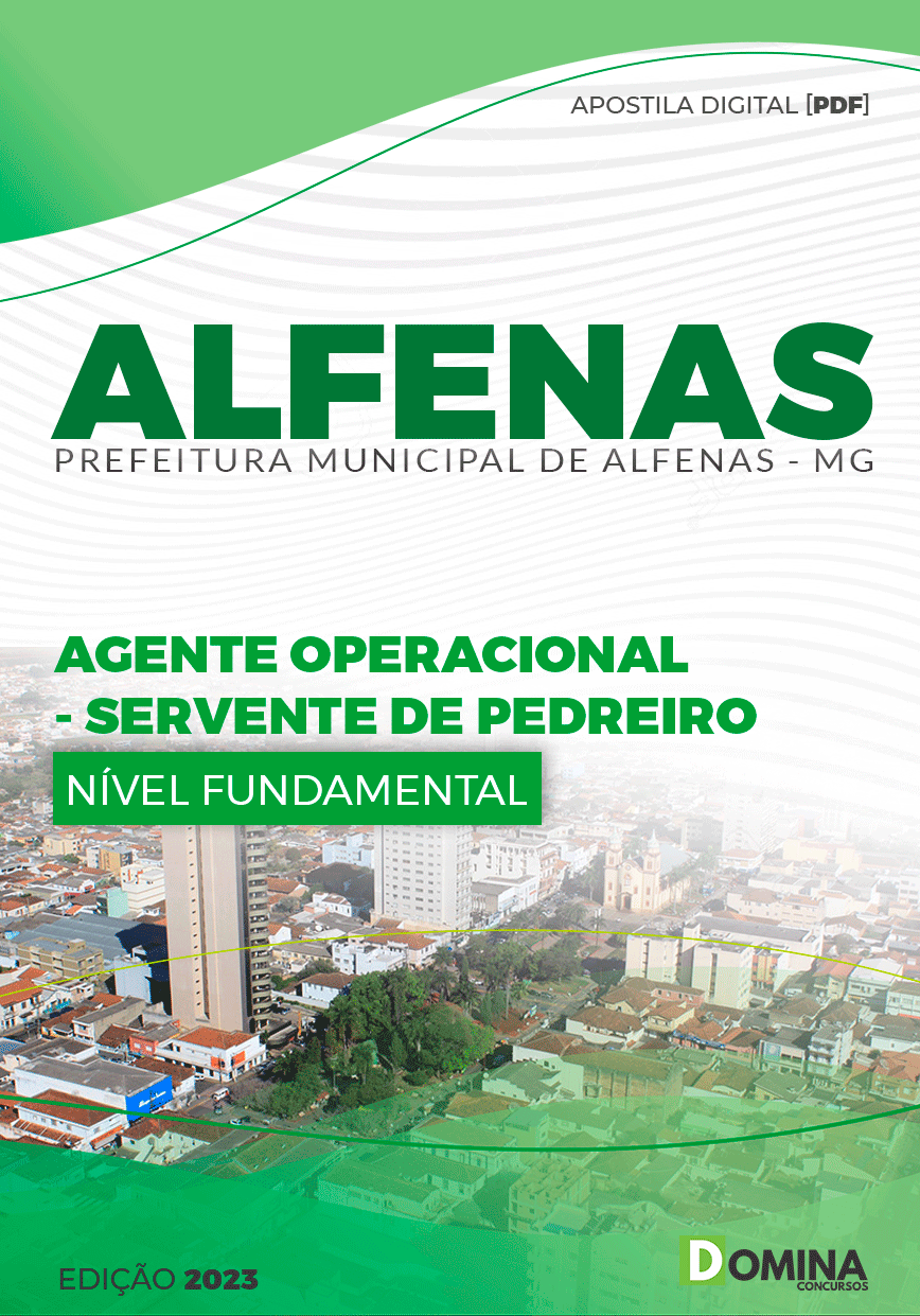 Apostila Seletivo Pref Alfenas MG 2023 Servente Pedreiro