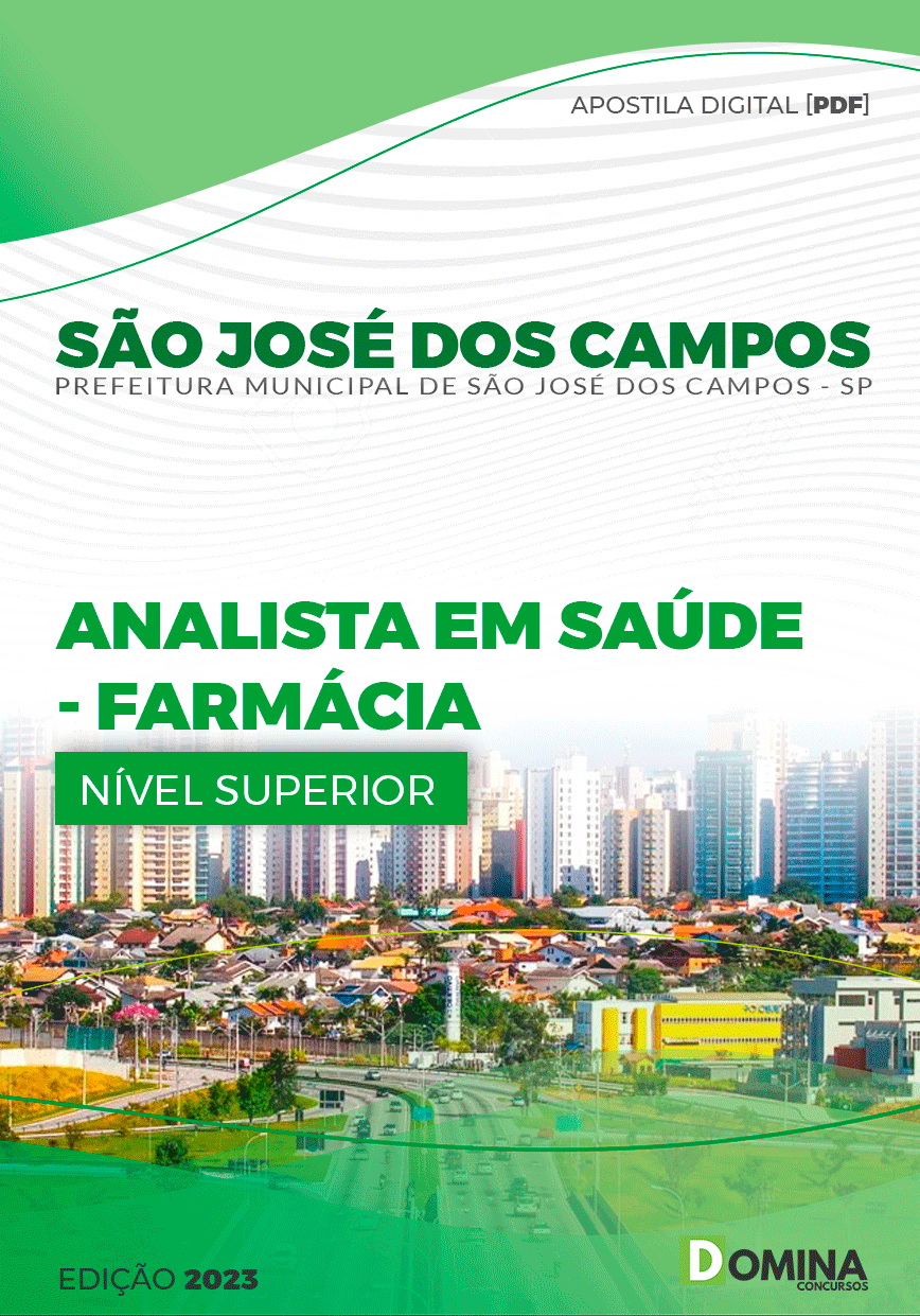 Pref São José dos Campos SP 2023 Analista em Saúde Farmácia