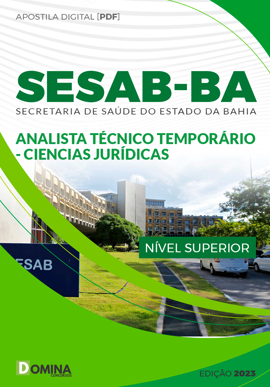 SESAB BA 2023 Analista Técnico Temporário Ciências Jurídicas