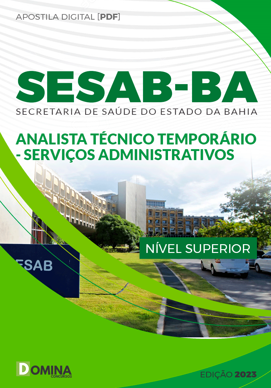 SESAB BA 2023 Analista Técnico Temporário Serviços Administrativos