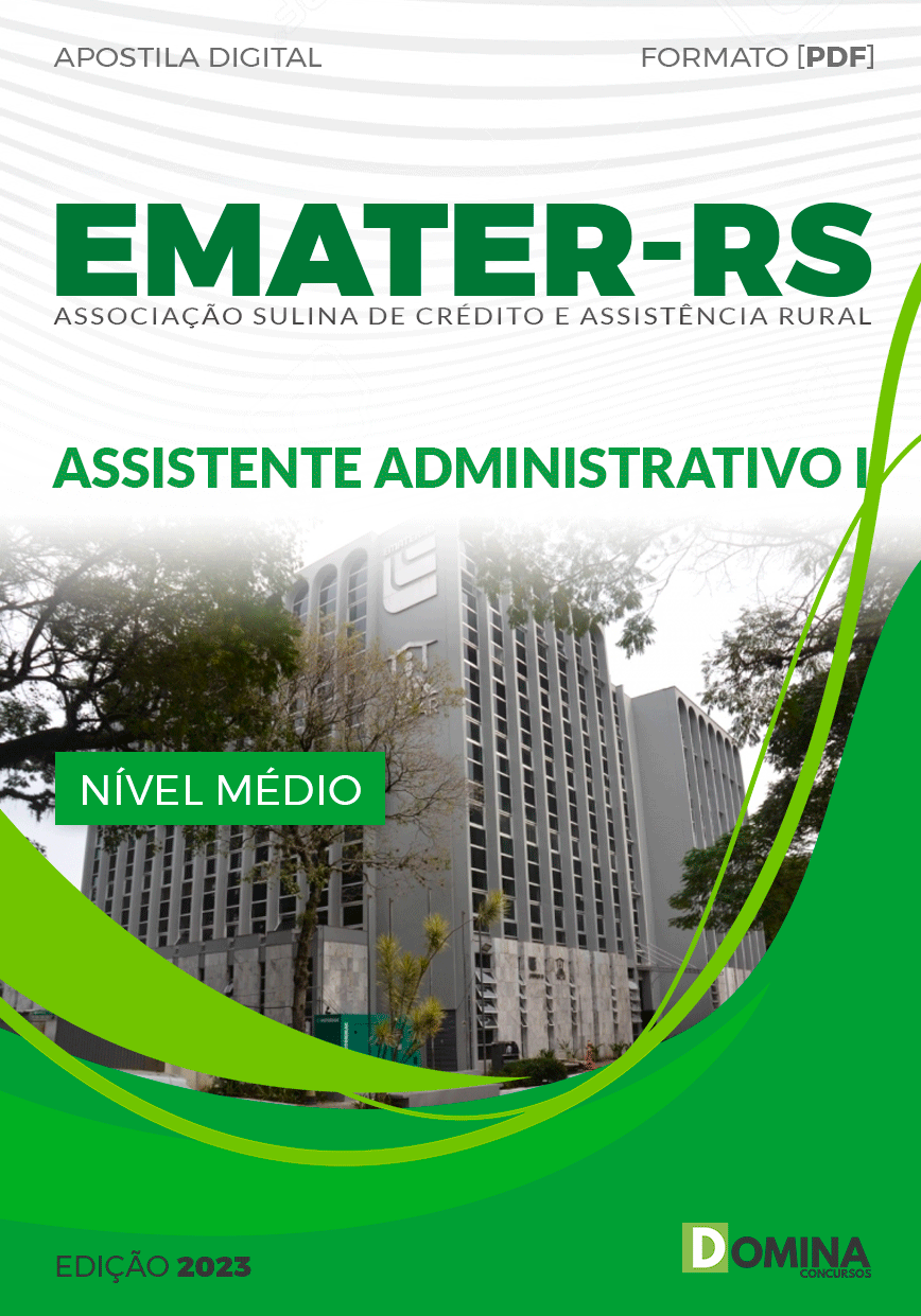 Apostila Processo Seletivo Emater RS 2023 Assistente Administrativo I