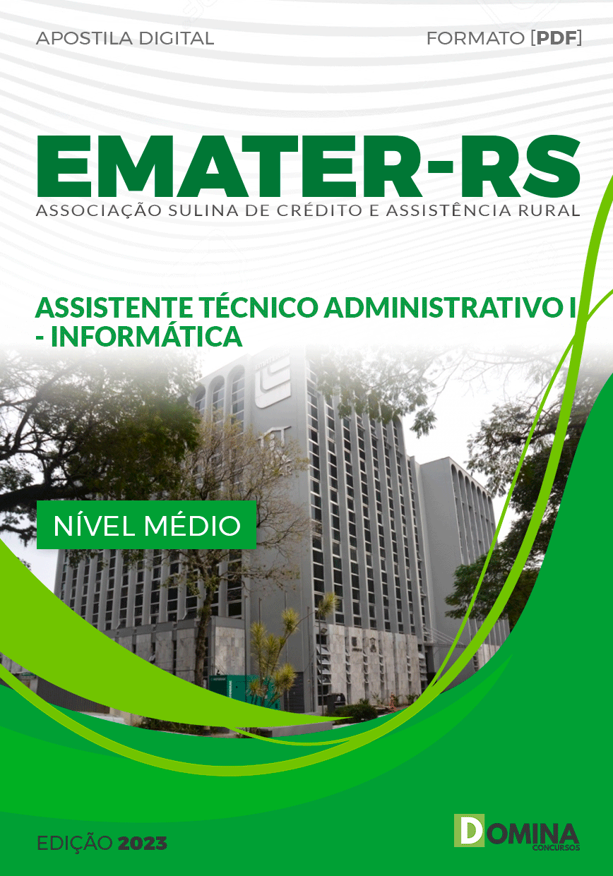 Apostila Processo Seletivo Emater RS 2023 Assistente Téc Adm I Informática