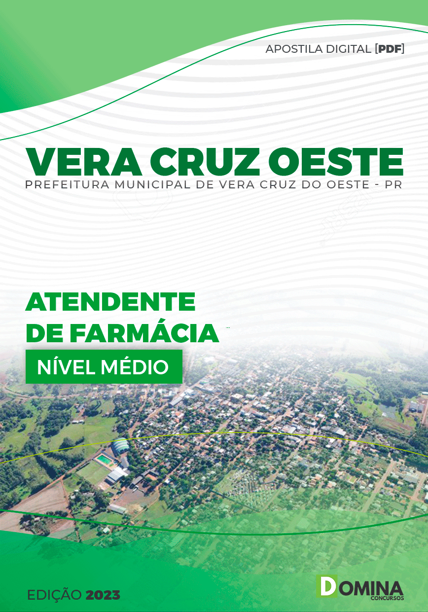 Apostila Pref Vera Cruz do Oeste PR 2023 Atendente Farmácia