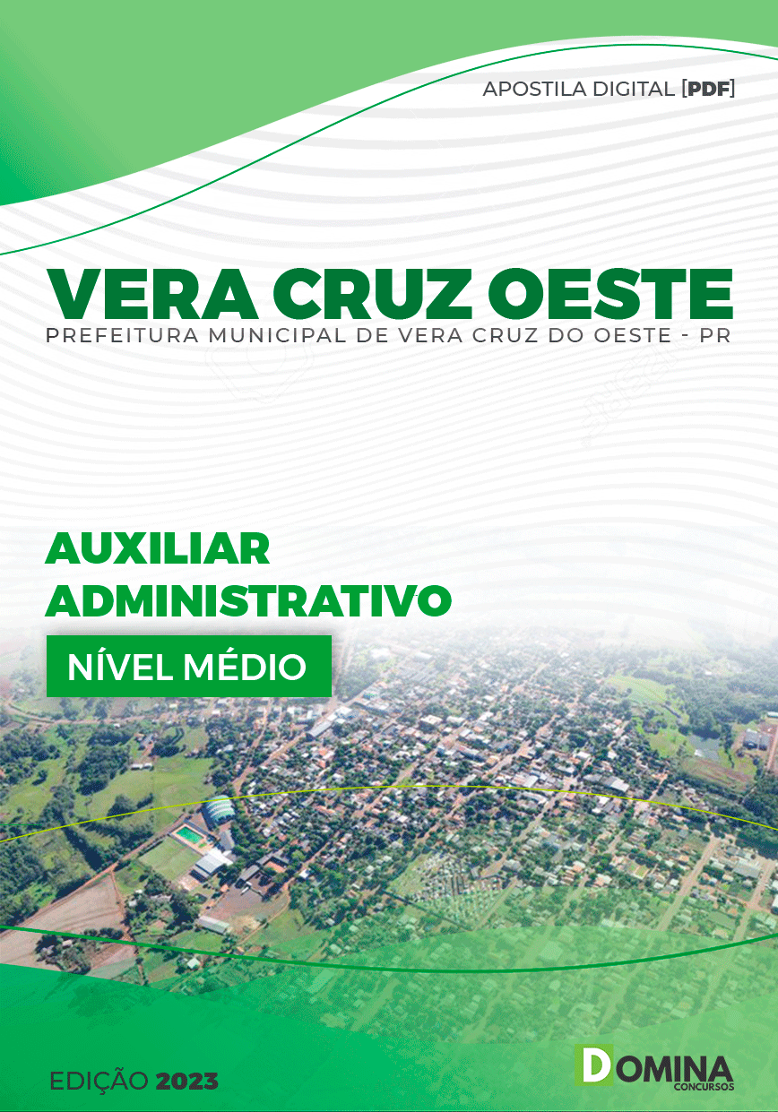 Apostila Pref Vera Cruz do Oeste PR 2023 Auxiliar Administrativo