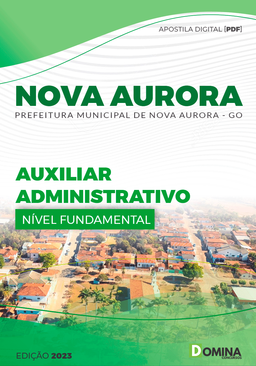 Apostila Concurso Pref Aurora GO 2023 Auxiliar Administrativo