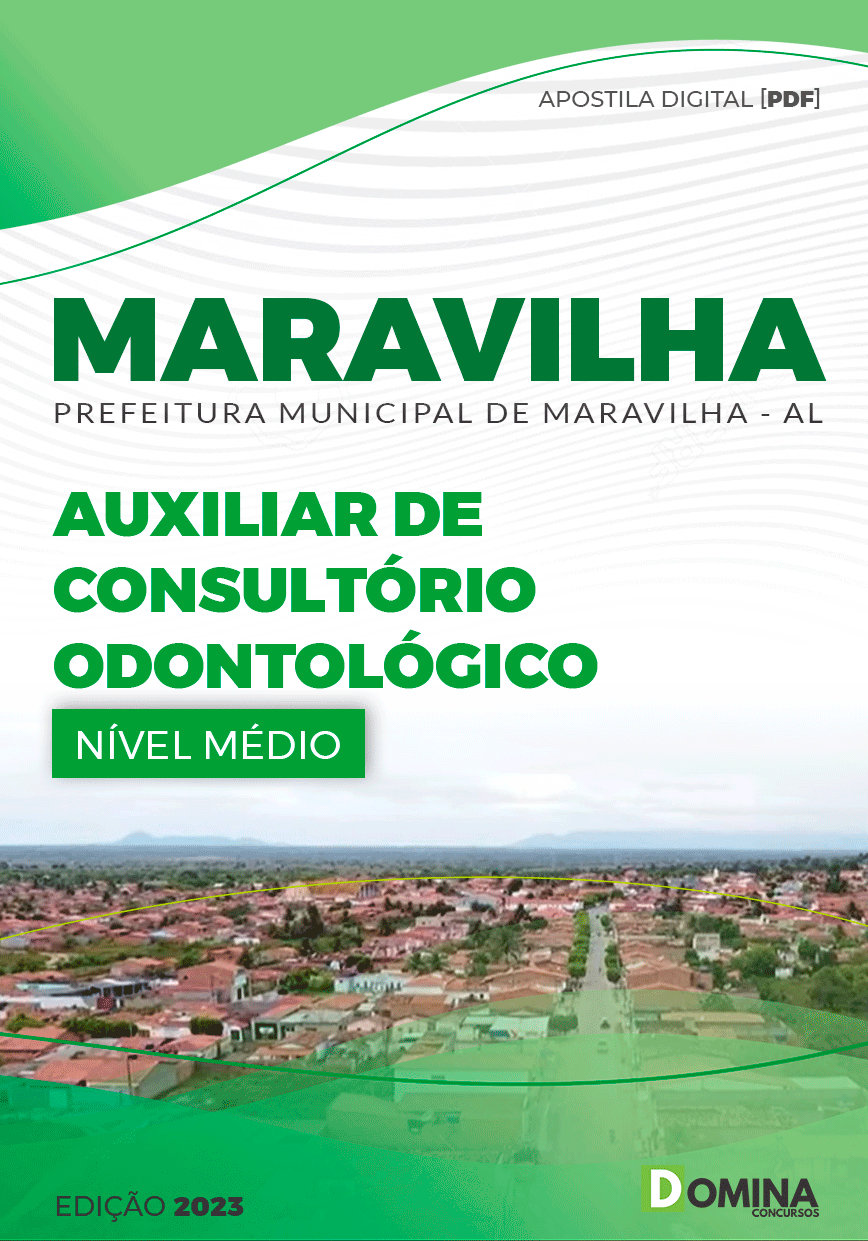 Apostila Pref Maravilha AL 2023 Auxiliar Consultório Odontológico