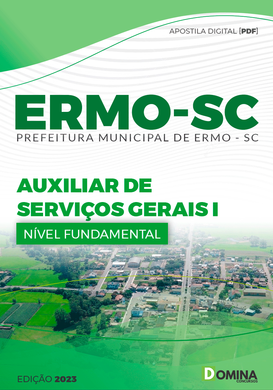 Apostila Concurso Prefeitura Ermo SC 2023 Auxiliar de Serviços Gerais I