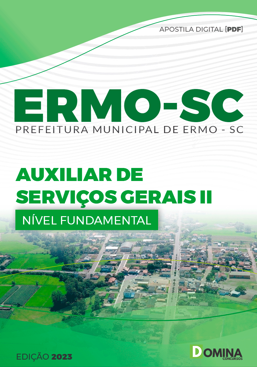 Apostila Concurso Prefeitura Ermo SC 2023 Auxiliar de Serviços Gerais II