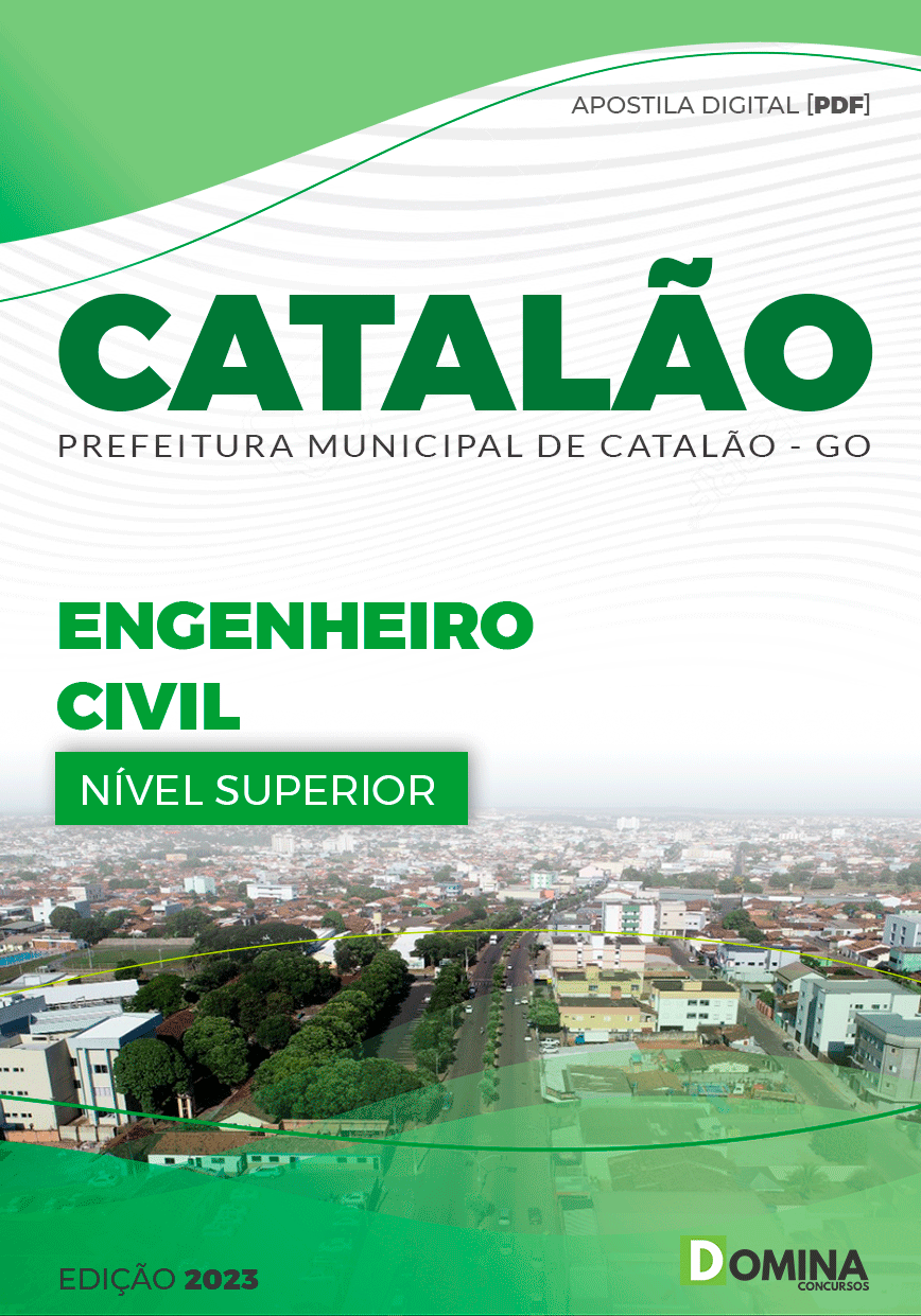Apostila Digital Pref Catalão GO 2023 Engenheiro Civil
