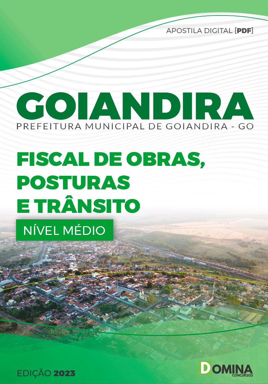 Apostila Pref Goiandira GO 2023 Fiscal Obras Postura Trânsito