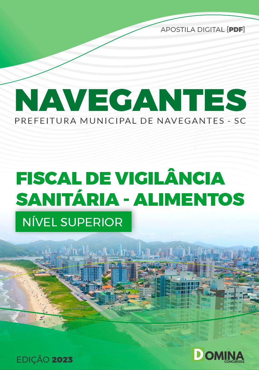 Apostila Pref Navegantes SC 2023 Fiscal Vigilância Sanitária Saúde