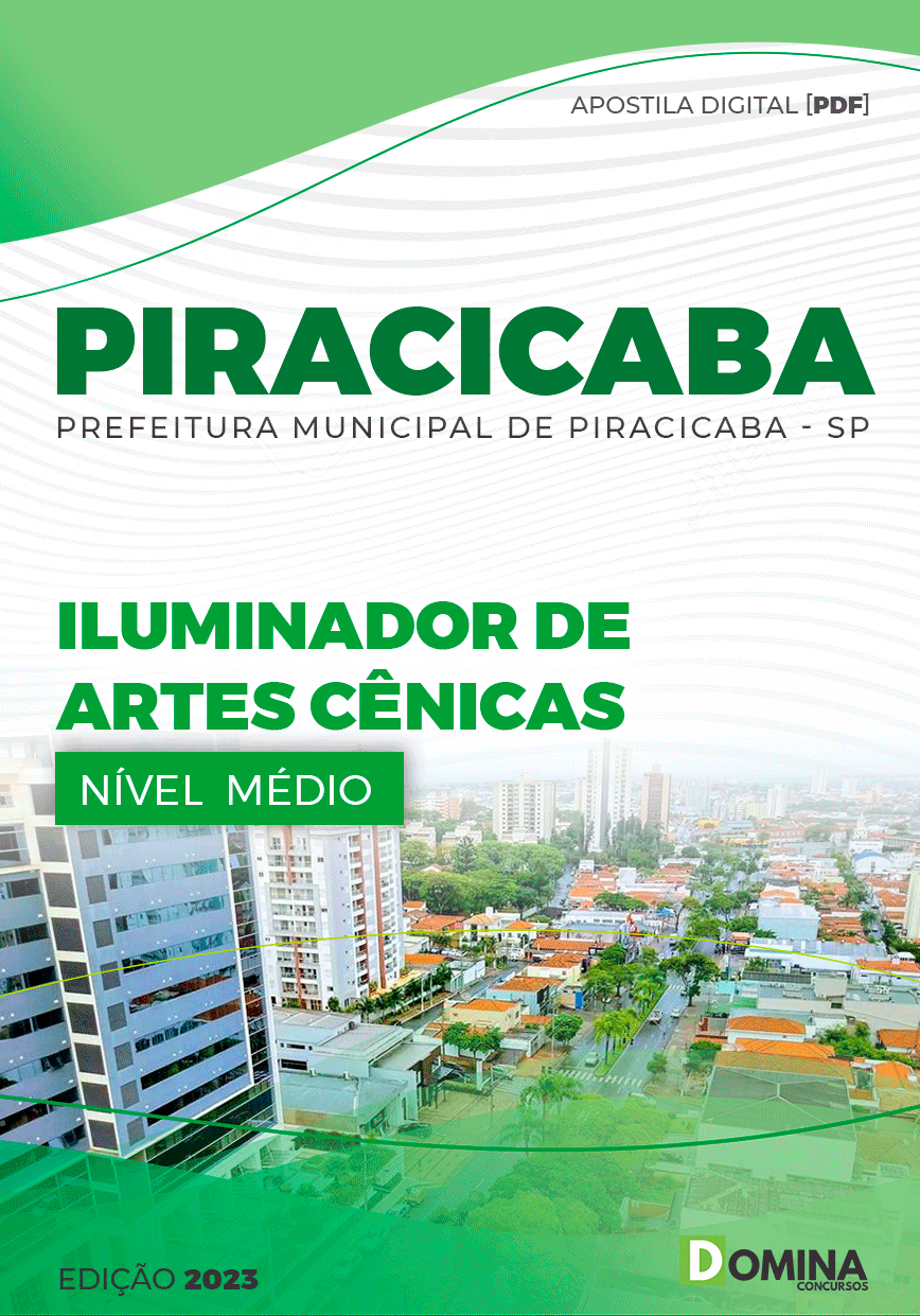 Apostila Pref Piracicaba SP 2023 Iluminador Artes Cênicas