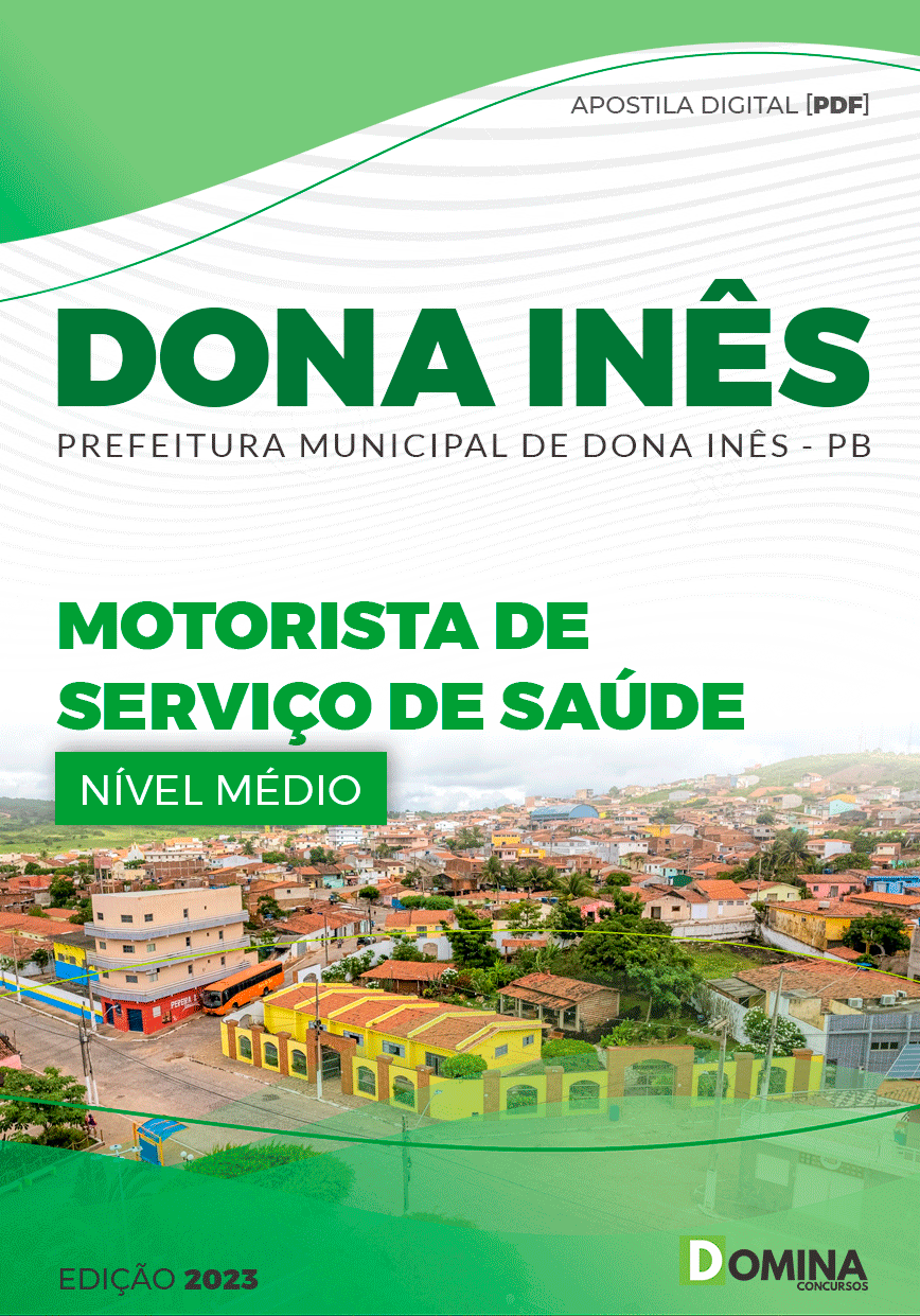 Apostila Pref Dona Inês PB 2023 Motorista Serviço Saúde