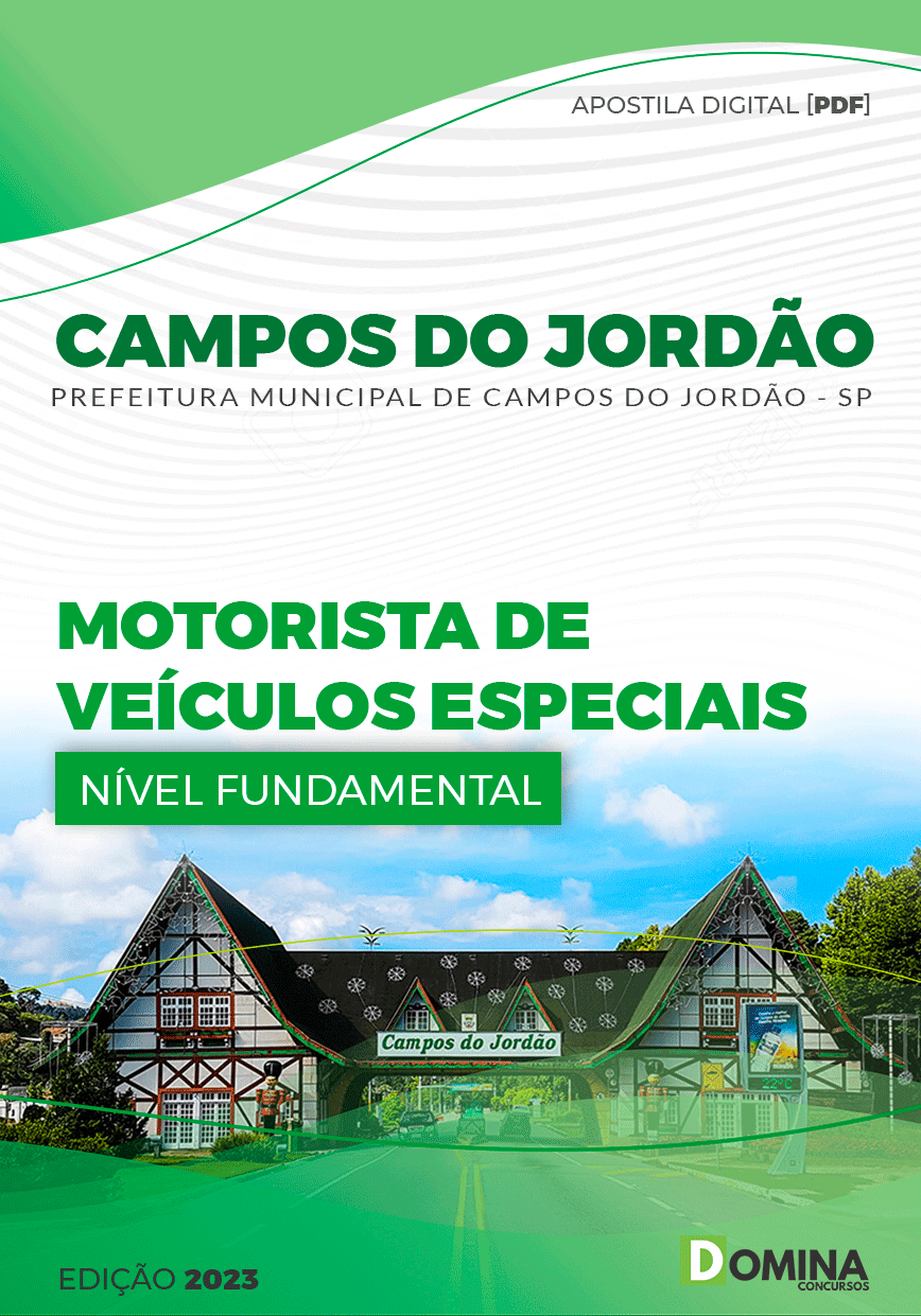 Apostila Pref Campos do Jordão SP 2023 Motorista Veículos Especiais