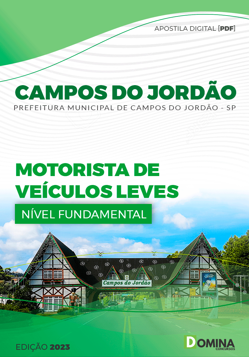 Apostila Pref Campos do Jordão SP 2023 Motorista Veículos Leves