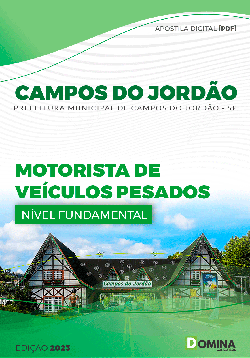 Apostila Pref Campos do Jordão SP 2023 Motorista Veículo Pesado