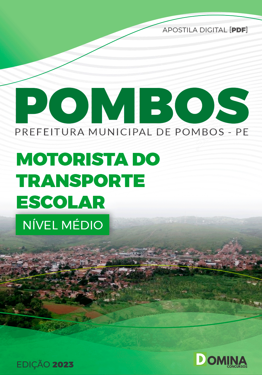 Apostila Pref Pombos PE 2023 Motorista Transporte Escolar