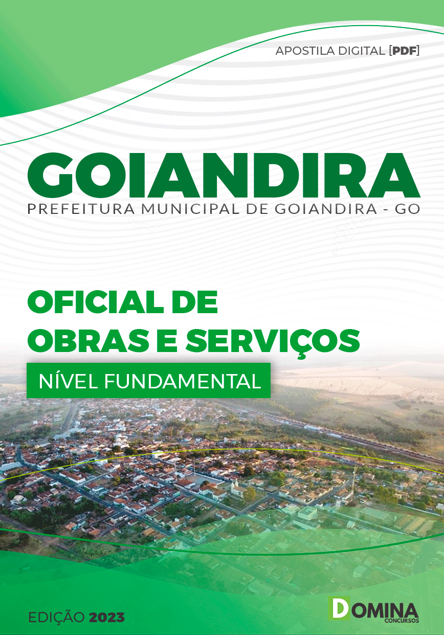 Apostila Pref Goiandira GO 2023 Oficial Obras Serviços