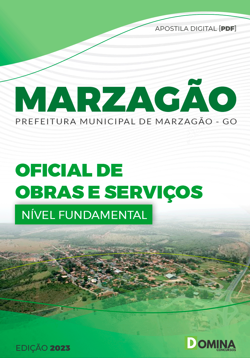 Apostila Digital Pref Marzagão GO 2023 Oficial Obras Serviços