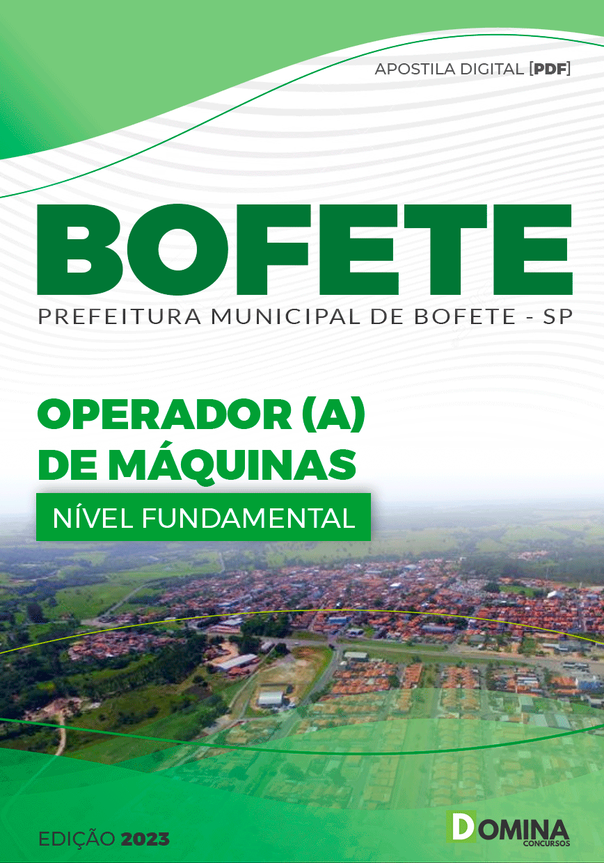 Apostila Concurso Pref Bofete SP 2023 Operador Máquinas