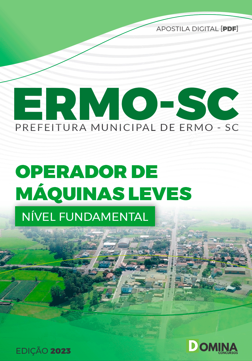 Apostila Concurso Prefeitura Ermo SC 2023 Operador Máquinas Leves